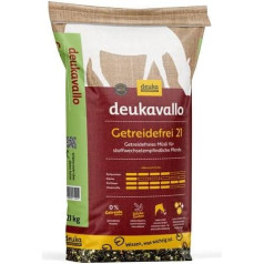 deukavallo Grain Free 21 | Беззерновые хлопья для чувствительных к метаболизму лошадей | 21 кг