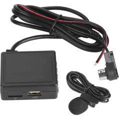 Qiilu Автомобильный AUX адаптер интерфейса конвертер Bluetooth USB 3,5 мм штекер Музыкальный приемник кабель Беспроводной аудио Подходит для Alpine CD KS -