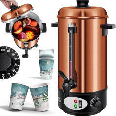 KESSER® Чайник для глинтвейна 8 л из нержавеющей стали включает 10 чашек для глинтвейна с термостатом Машина для глинтвейна Машина для горячих 