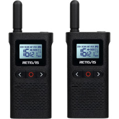 Мини-радиостанция Retevis RB628, 1500 мАч PMR446 Walkie Talkie перезаряжаемая, VOX, 10 мелодий вызова, ЖК-дисплей, 16 каналов Профессиональная рация для семейног