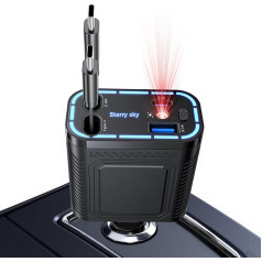 4 в 1 прикуриватель USB C 66 Вт мобильный телефон быстрое автомобильное зарядное устройство адаптер, автомобильные аксессуары гаджеты путешес