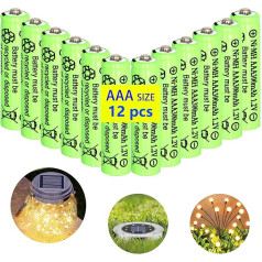 12 упаковок 1,2 В AAA 300 мАч NI-MH батареек для солнечных фонарей (размер AAA)