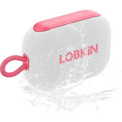 LOBKIN Bluetooth колонка, музыкальная шкатулка, портативный Bluetooth 5.4, IP67 водонепроницаемый динамик, TWS сопряжение, аккумулятор 18 часов, маленькая бе