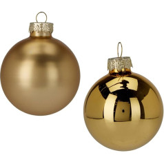 Well Home Набор из 16 кукол Weihnachtskugeln, золотистый, Ø3,5 см, гладкий и матовый