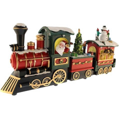 Декоративный рождественский поезд с движением, светодиодными огнями и музыкой