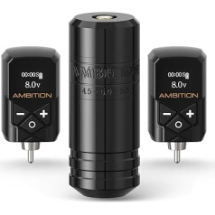 Ambition Torped Tattoo Machine Kit, роторная машинка с двойным аккумулятором 2400 мАч и бесщеточным двигателем для профессионалов