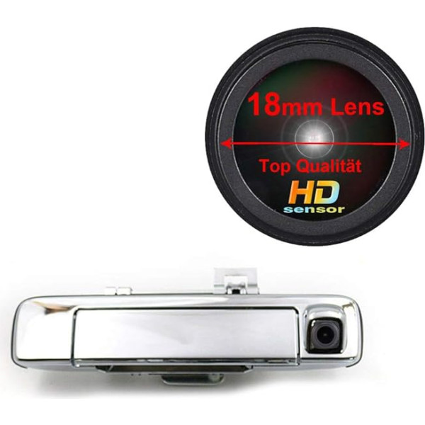 18 мм верхний объектив широкоугольный автомобиль реверс камера водонепроницаемый парковка камера ручка полоса камера для Isuzu D-MAX DMAX 2012-2014
