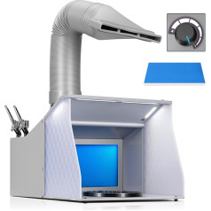 VIVOHOME Аэрограф Вытяжная Система Спрей Кабина Двойной Вентилятор с 4 LED Освещение с Краски и Спрей Пистолет Подставки Поворотный Стол и Фильт