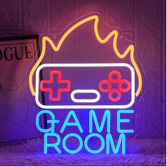 Игровая комната неоновый знак для украшения стены геймер неоновый свет пламя неоновый свет игровой светодиодный неоновые знаки синие бук