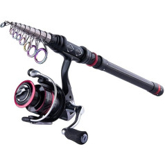 Рыболовная удочка Рыболовная катушка Комбо 6 футов - 12 футов углеродного волокна телескопическая рыболовная удочка с катушкой спиннинг мо