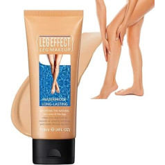 Макияж для ног водостойкий без переноса, макияж вен на ногах и тела для татуировок/черной кожи, долгоиграющая основа для тела 4 унции (средн