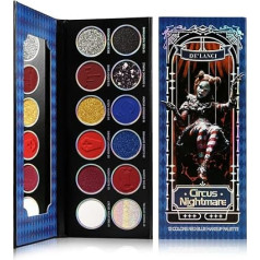 Сине-красная палитра теней для век Клоун Макияж Тени для век, 12 цветов Burgunry Синий Красный Шиммер Мультихром Матовый Блеск Металлик Тени для