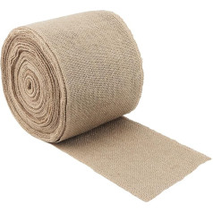 ZEONHAK Джут рулон 15 см х 25 м натуральный гессин ткань стол рулон для ремесел подарки украшения упаковка