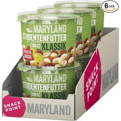 Maryland Student Food Classic 300 г Набор для хранения изюма, ядер арахиса, кешью и миндаля в орехово-фруктовой смеси (6 х 300 г)