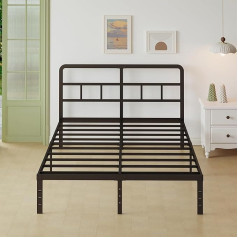 ‎Lutown-Teen Lutown-Teen Bed 120 x 190 см с реечным каркасом, тяжелая металлическая кровать с изголовьем, односпальная кровать высотой 36 см, молодежная кро