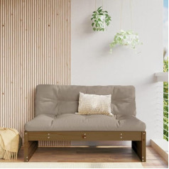 ‎Homgoday Homgoday Сад Средний Диван Коричневый 120x80cm Сосна Дерево Диваны Открытый Диван Диван Сад Гостиная Патио Открытый Мебель