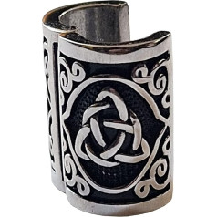 VALHALLA Viking Beard Bead 316L Steel Silver Stainless Steel Large Opening Closure, нержавеющая сталь