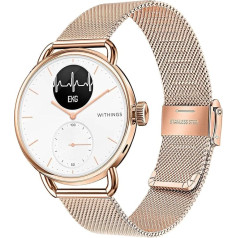 TRUMiRR Совместимость с Withings ScanWatch 38 мм браслет, 18 мм сетка плетеный ремешок из нержавеющей стали, быстро разъемный металлический ремешок для ч