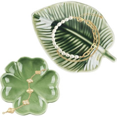 FENGQQKJ Поднос для украшений, керамическая чаша для украшений, маленькая декоративная чаша для украшений, держатель для колец, керамическая т