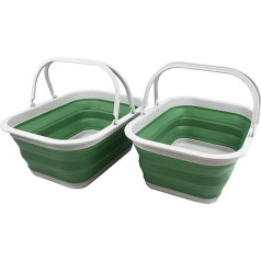 SAMMART 15L складная корзина с ручкой - портативная корзина для пикника/терка для использования на открытом воздухе - складная сумка для покупок