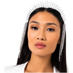 IYOU Мария Halo Корона Оголовье Золото Блестящие Стразы Богиня Головной убор Кисточкой Свадебный Костюм Партии Волос Тиара Головной убор для 