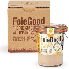 FoieGood - Утиный спред - Паштет из утиной печени - Подходит в качестве закуски - Гладкий и сливочный - Без принудительного кормления - Стеклянная