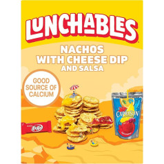 Набор для еды Nachos Cheese Dip & Salsa с напитком Capri Sun Fruit Punch и батончиком Kit Kat (коробка 10,7 унции)