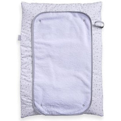 Clair de Lune Grey Stars & Stripes Roly Poly Travel and Change Mat