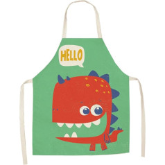 MWBLN Фартук, Мультфильм Динозавр Милый Фартук, Детская Кухня Выпечка Родитель-Ребенок Фартук, Творческий Спецодежда Фартуки Женщина 68 x 55 см