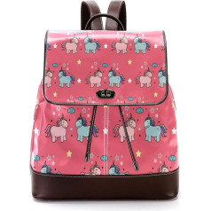 Персонализированные школьные сумки для подростков, розовый синий единороги звезда розовый фон, разноцветный, 27x12.3x32 см, рюкзаки-рюкзаки