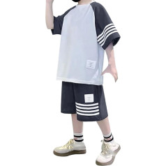 Tracksuit Дети Лето Симпатичные Tracksuit Активная одежда Гавайи Рубашка С Шорты Мальчики Эластичный Талия Шорты Топы Брюки Джентльмен Наряды И Де