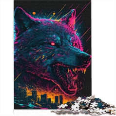 Пазл для взрослых Лиса Неоновые пазлы 1000 штук Пазлы для взрослых Дети Деревянные пазлы для взрослых и детей Семейная игра-головоломка Пода