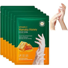 Увлажняющие маски для рук с витамином Е и медом, 6 штук, увлажняющие перчатки для сухих рук, удаляют омертвевшую кожу, трещины и старение кож