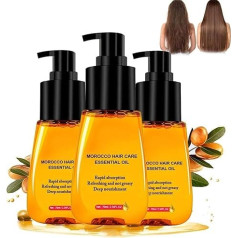 Anti-Frizz-Haarserum, Anti-Frizz-Serum für trockenes, lockiges und strapaziertes Haar, Marokko-Seide Glanz-Haarpflege
