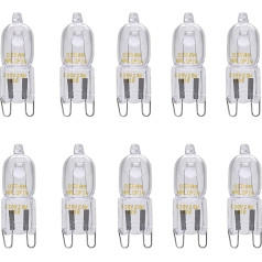 Osram Pack of 10 Halopin 66733 33 Watt G9 Halogen Pin, Dimmable, 230 V, Warm White, 460 Lumens, Halogen Bulbs, Pin Base Lamp