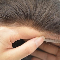 Hairnotion Toupee человеческих волос французский кружевной парик для мужчин светло-коричневый #7