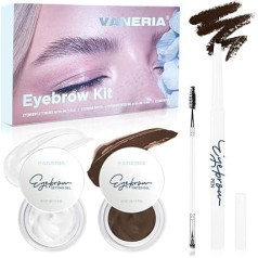 VANERIA Гель для бровей длительного действия, гель для бровей, карандаш для бровей для укрощения бровей, фиксированный цвет бровей, помада для 