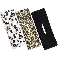 Упаковка из 3 Deft Bun Мода Эластичные Резинки Для Волос Благородный Многоцветный Ткань Волшебный Клип Гибкий Многоразовый Булочка Лето Оголо