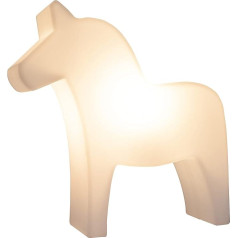 Светодиодная декоративная лампа Design Shining Horse Horse, высота: 43 см, белый, цоколь E27, лампочка теплого белого цвета, настольная лампа, лампа для де