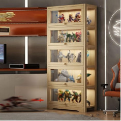 Витрина для фигурок с распашной дверцей и акриловыми дверцами, стеклянная полка для фигурок и коллекций, герметичный пылезащищенный корпу