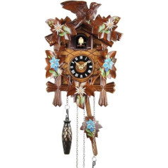 Black Forest Cuckoo Clock Wooden Uses battery operated quartz movement and cuckoo chime - From Watch Park EBLE - EBLE Painted 22 cm 8599001