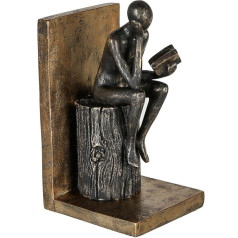 Подставка для книг - Человек - Золото/Черный - Полистоун - 20 x 10 см