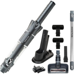 Аккумуляторный пылесос Genius Invictus One 3.0 A28340, черный/серебристый, 120 Вт, 100 мл, 74 децибела