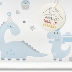 Наклейка на стену Детская комната I Сделано в Германии I Украшение детской комнаты I Дизайн наклейки на стену Девочки и мальчики I Динозавры 