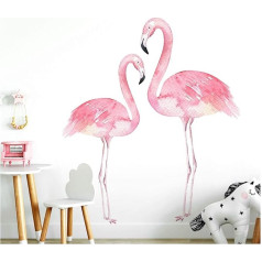 DL154 Наклейка на стену Фламинго I XL - 89 x 100 см (Ш x В) I Nursery Baby Room Children's Sticker Wall Sticker Наклейки на стену Клейкие плакаты Стикеры