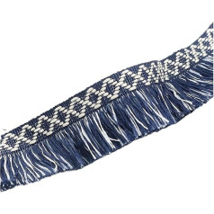 GIJMZY бахромой кружева отделка 2 м двухцветный синий белый алмаз кисточкой бахромой кружева отделка кружева одежда шторы DIY домашние аксессу