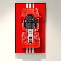 ICUANUTY Display Wall Plate for Lego Technic Ferrari Daytona SP3 42143 Racing Car Wall Trailer, Compatible with Lego Ferrari Car, Gift Ideas for Lego Car Wall Mount Enthusiasts, Size: 75 x 45 cm