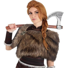 keland Viking Faux Fur Collar Scarf Stole Viking Fur Shoulder Fur Medieval Fur Shoulder Throw