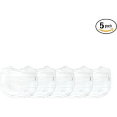 Green Sprouts Муслиновые нагрудники из органического хлопка (от 0 до 12 месяцев, белые, упаковка из 5 штук)