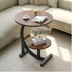 lcvtos Современный 2-ярусный креативный приставной столик, С-образный приставной столик для дивана, прочная конструкция, легкий уход